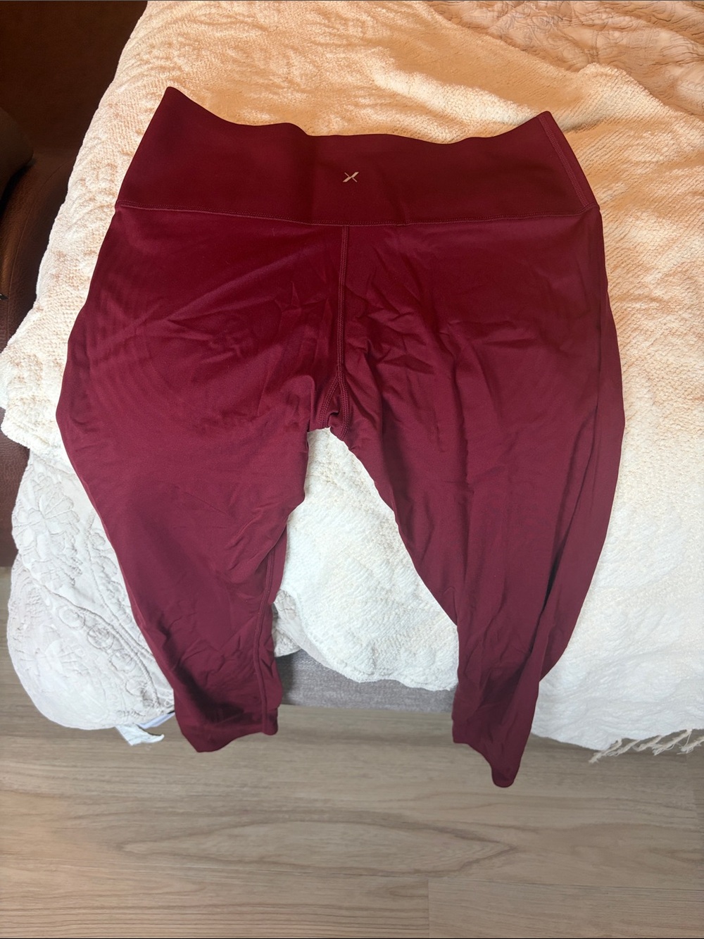 knix Burgundy High-Waist Active Leggings